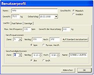 Training Center Benutzer-Profil