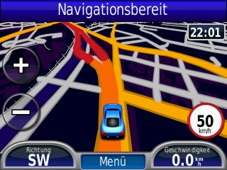 GARMIN Zumo 220 - Karte im Nacht-Modus