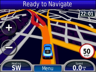 GARMIN Zumo 220 - Map in night mode