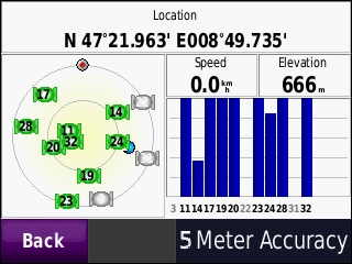 GARMIN Zumo 220 - Satellites