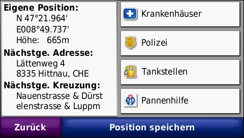 GARMIN Zumo 660 - Aktuelle Position