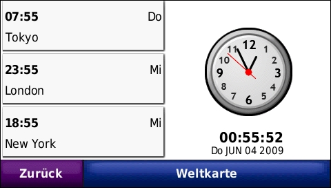GARMIN Zumo 660 - Weltuhr