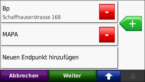 GARMIN Zumo 660 - Zwischenziele